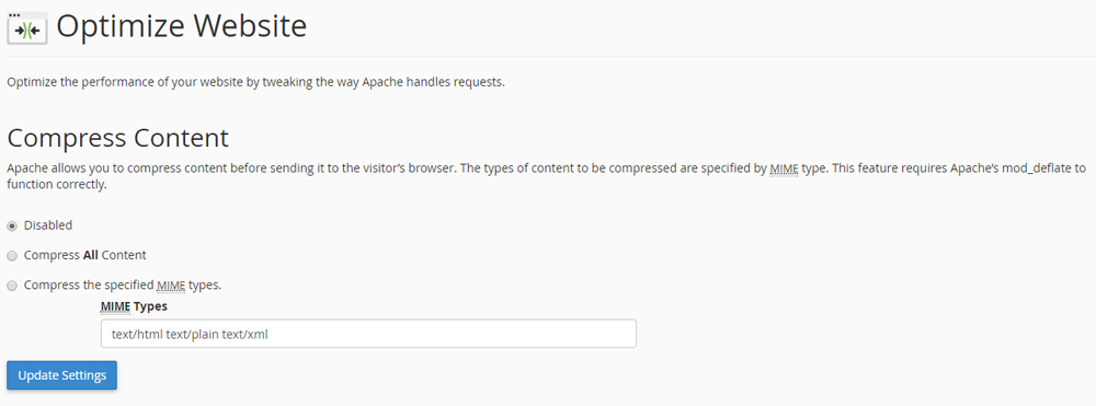GZIP - CPANEL