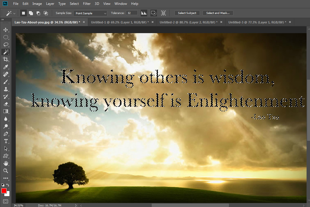 Photoshop Yazı Silme